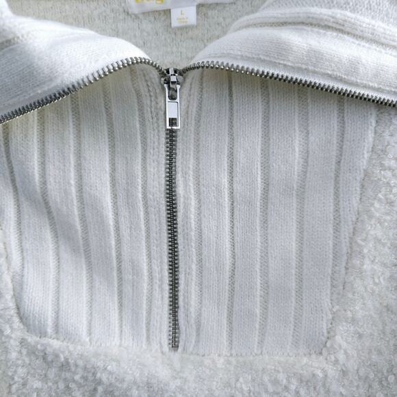 Sugar Moon Wool Blend Quarter Zip Sweater Size L – Cozy, Minimalist, Winter - Picture 5 of 6